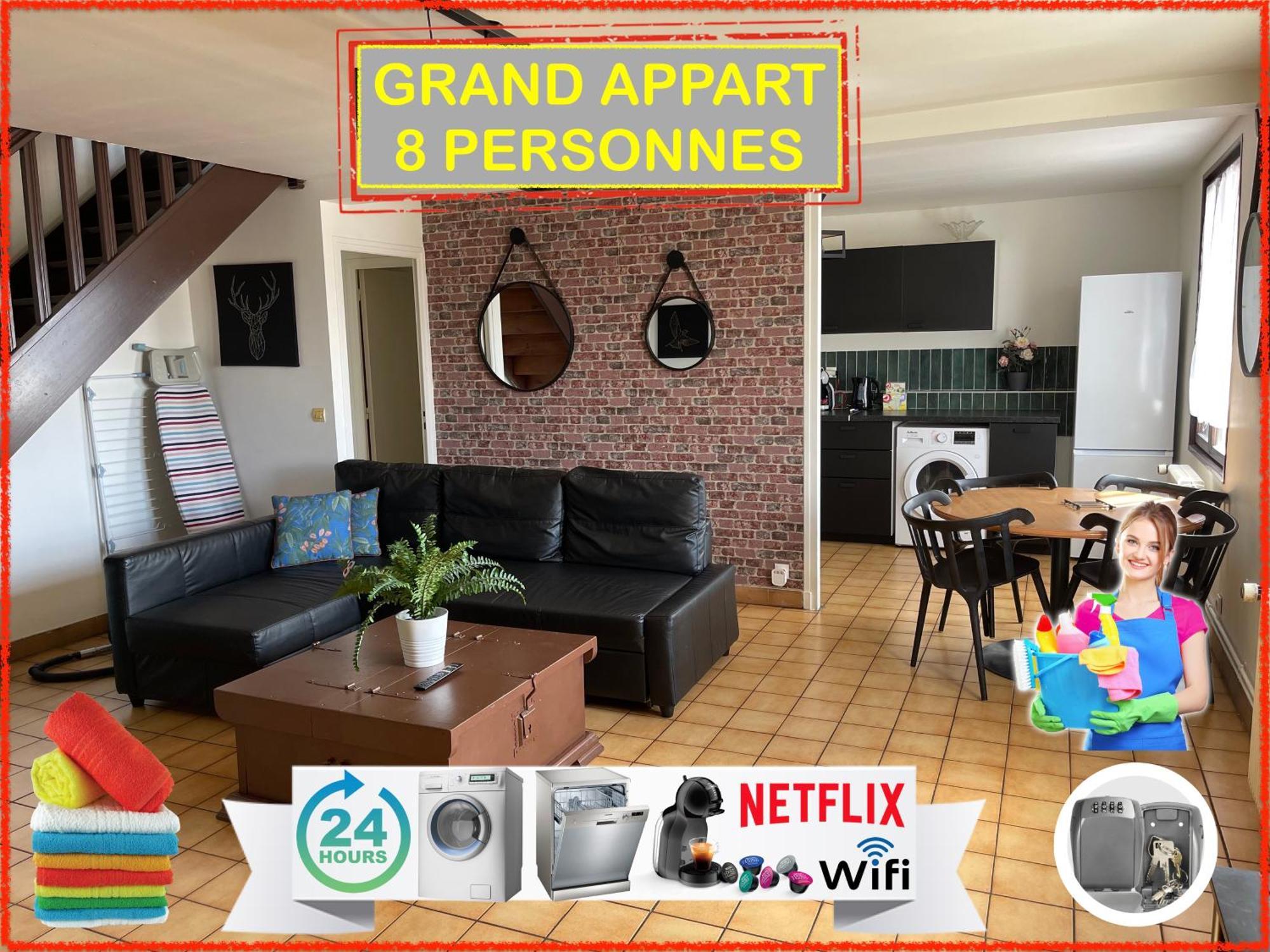 סן-אטיין 014 Chic & Cosy Grand Appart Duplex 76M2 Wifi Smart Tv Netflix Et Vue Panoramique מראה חיצוני תמונה